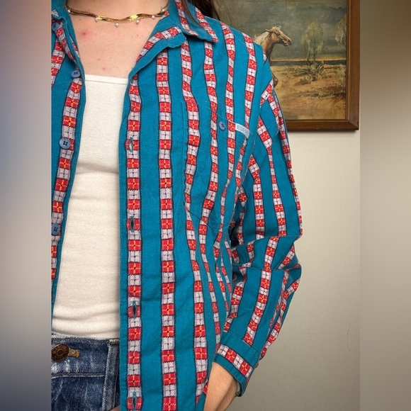 vintage Spirit flannel western country- fits like a small - Picture 3 of 4